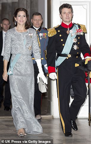 In 2013, Mary's Julie Fagerholt dress featured a fully embroidered bodice and matching jacket