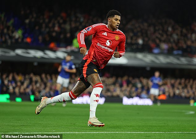 Rashford scored the first goal of the Amorim era at Manchester United after 80 seconds