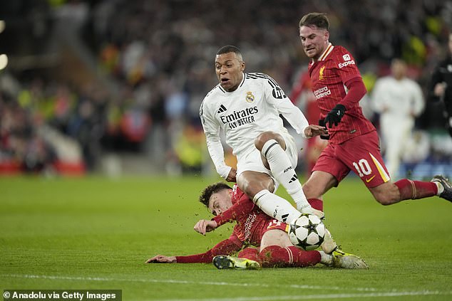 The 21-year-old played a huge role in Kylian Mbappe having a miserable evening at Anfield