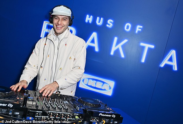 Taking to the decks for the glitzy evening, Josh Parkinson appeared cheerful as he stepped out in an all-white ensemble