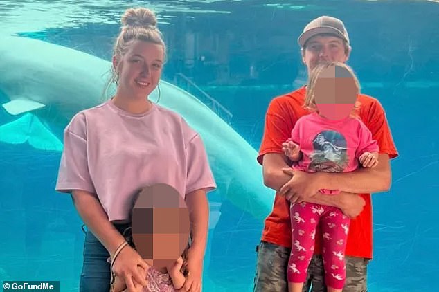 The home invasion came after Camp and his girlfriend Brooke Janik split earlier in 2022, and Janik briefly dated home invader Johnathan Letendre before ending things to get back together with Camp - the father of her two children (together in the photo)