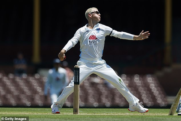 Zampa, 32, boosted his squad during Australia's tour of Sri Lanka this week, taking four wickets in the NSW Sheffield Shield loss to Tasmania (pictured)