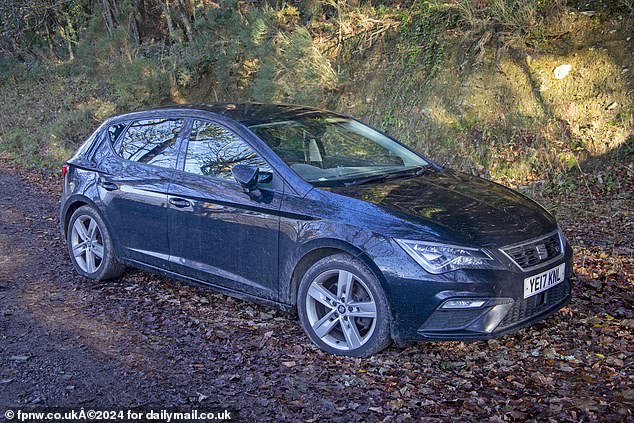 Daniel's Seat car, pictured in an abandoned spot about 400 yards from the house in which he was found