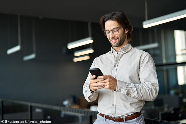 Men of all ages spent less time online but were much more active users of AI, online dating services and pornography (stock photo)