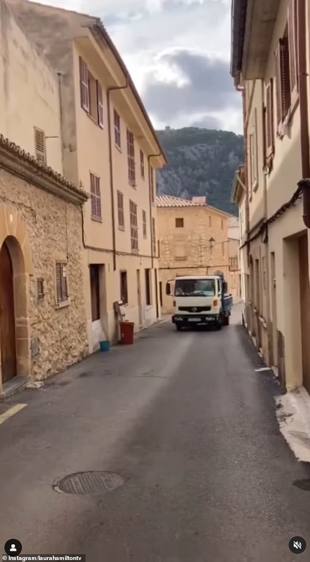 The trucks removing the contents of the house had to drive into the narrow alley