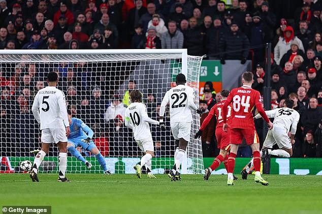 Bradley also set up teammate Alexis Mac Allister (third right) for the opening goal of the match