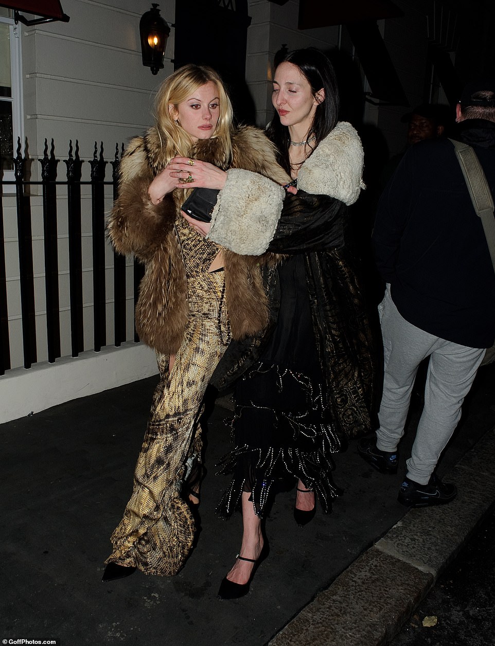 Lady Lola Bute was also spotted leaving the bash, looking teary-eyed as she left the party with Tish Weinstock.