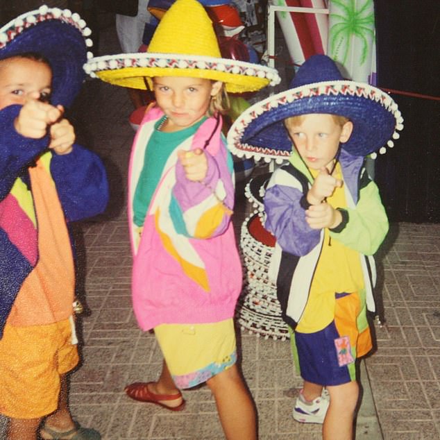 In one photo, Coleen wore a yellow sombrero with a funky pink jacket and yellow shorts with nineties staple, jelly sandals