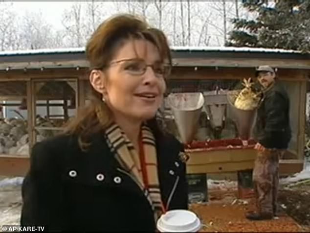 Palin was asked if she had any plans for the future now that she was vice president, when the man returned and loaded the turkey into a slaughter chute for processing.