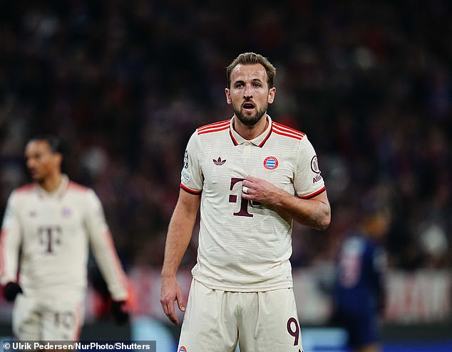 Harry Kane's Bayern Munich are one of the shock omissions from the top eight, sitting in 13th place with nine points