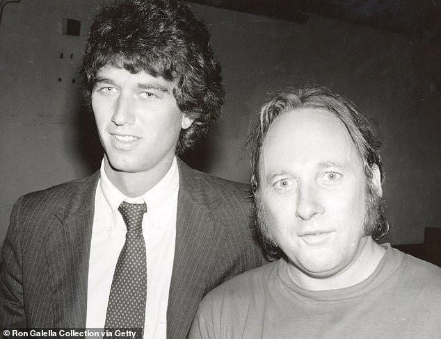 Kennedy was arrested in 1983 for drug possession while on his way to a detox program in Minnesota. He is pictured in 1982 struggling with his addiction problems