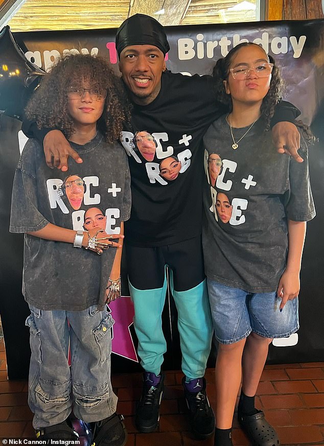 Cannon welcomed 13-year-old fraternal twins Moroccan and Monroe with ex-wife Mariah Carey in 2011