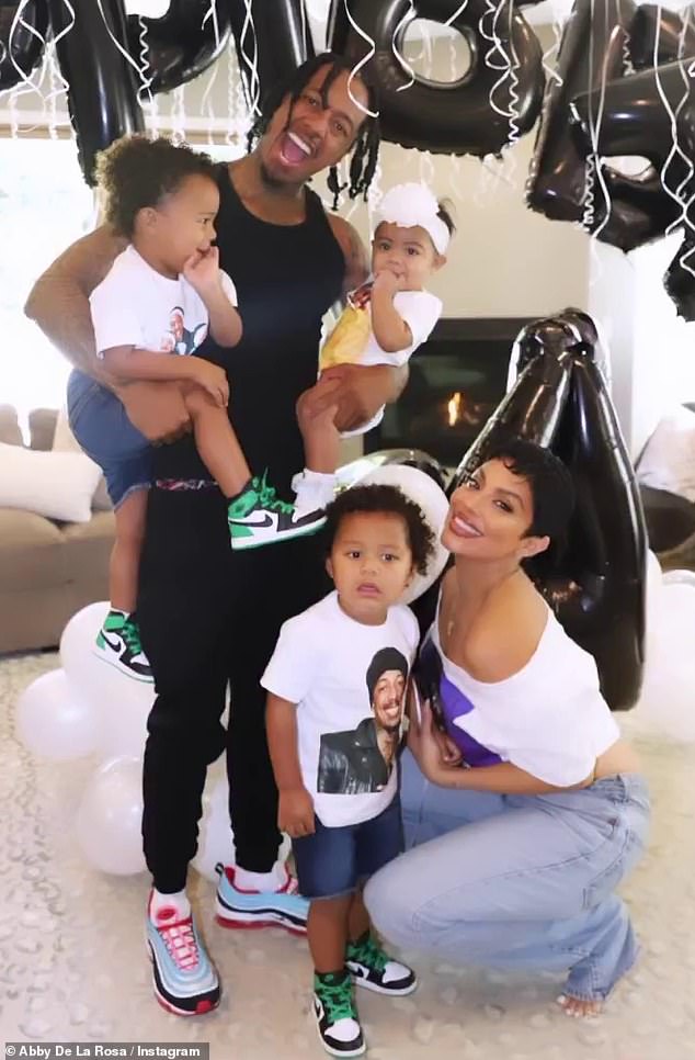 The former Nickelodeon star has three-year-old twins Zion and Zillion, plus daughter Beautiful, two, with Abby De La Rosa