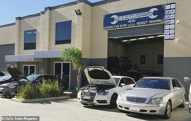 The owner of Uzi's Auto Repair (pictured), Uzyeir Osmanli, told her he did not have time to make the repairs. Four days later the car disappeared