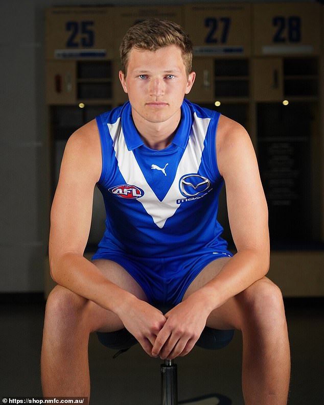 The Kangaroos legend was a glaring omission in a video shared by the club on its social media channels, unveiling a special centenary Guernsey (pictured)