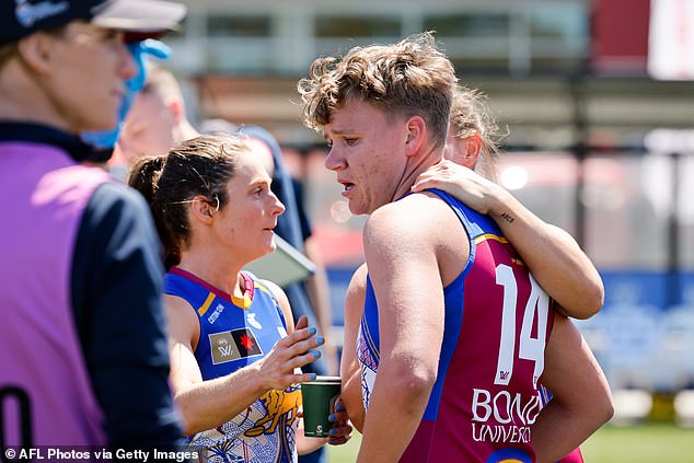 AFLW star Dakota Davidson was the target of fan abuse during Brisbane's win against St Kilda on Sunday