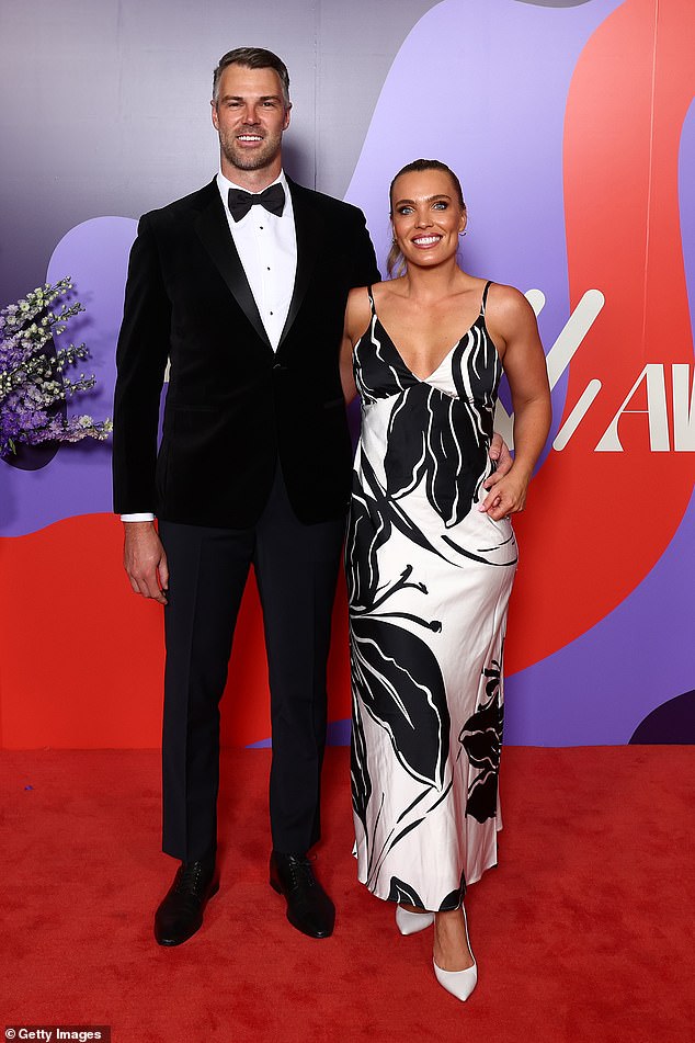 Abbey Holmes stunned as she posed next to her date, footballer Keegan Brooksby, who looked dapper in a tuxedo