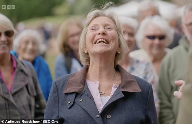 Elsewhere in the episode, a guest burst into fits of giggles after discovering the enormous value of her little broken travel clock, which expert Richard Price described as 'pretty nasty'.