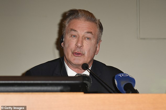 Alec Baldwin, 66, claimed Americans were 'uninformed' as they appeared at the 42nd Torino Film Festival in Turin, Italy on Monday (pictured)