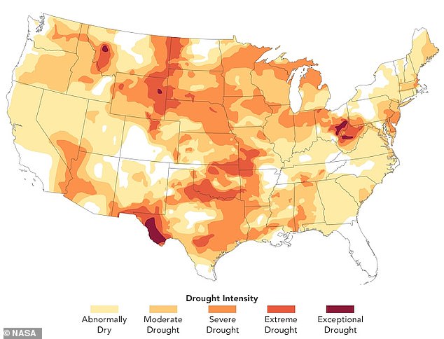 Most of the United States is experiencing a moderate to severe drought, with the exception of Alaska and Kentucky