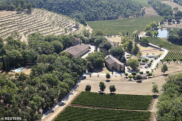 The legal clash between Jolie and Pitt centers on her sale of her ownership share in the winery and estate (pictured in 2012) in Provence in southern France in 2021