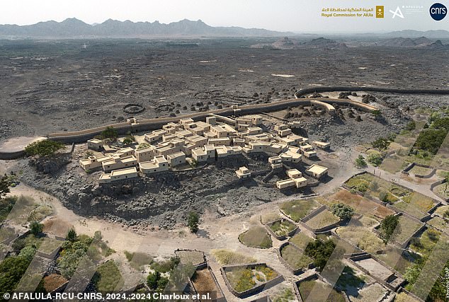 The researchers created a 3D representation of what al-Natah would have looked like (photo). It included a necropolis in the center surrounded by residents' homes and a 9-mile (14.9 km) wall surrounding the city.