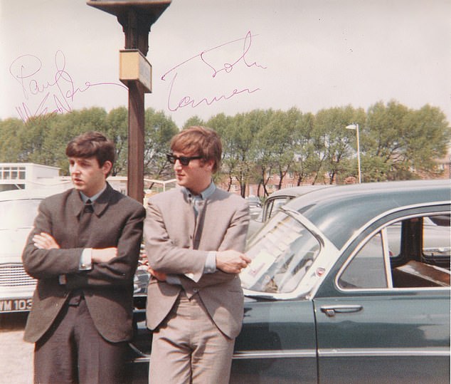 On point: this photo was taken in Sheffield in early 1963, just before the Beatles released their first album and were catapulted to world stardom