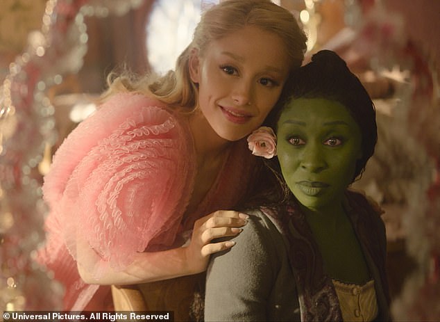 “Glinda might be a little closeted. You never know! Give it some more time,” Ariana said of the Good Witch character, after being asked why some fans are shipping the two as a romantic duo