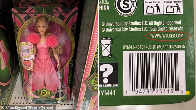 The Wicked doll's box accidentally links to a website with adult content instead of the film's official page