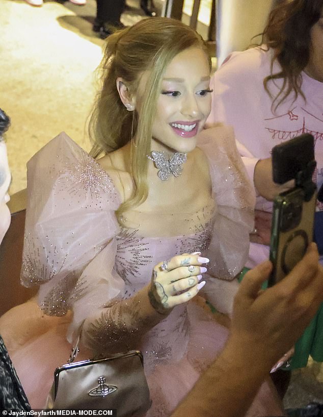 Ariana made sure all eyes were firmly on her as she made a dazzling entrance in a fairytale-inspired pink dress. The pop sensation, who plays Glinda in the highly anticipated film adaptation, embraced her inner good witch with a dress that was nothing short of enchanting.