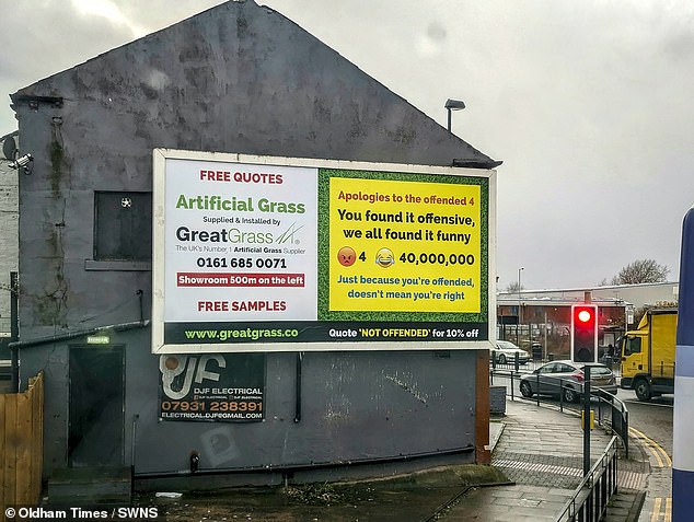 Great Grass MCR, based in Failsworth, Oldham, was forced to remove a billboard in November last year after the Advertising Standards Authority (ASA), the UK's independent regulator for advertising in all media, ruled against it