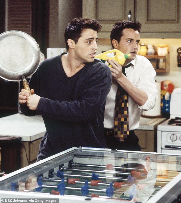 Matt LeBlanc and Matthew Perry in Friends, where they played inseparable roommates Joey Tribbiani and Chandler Bing