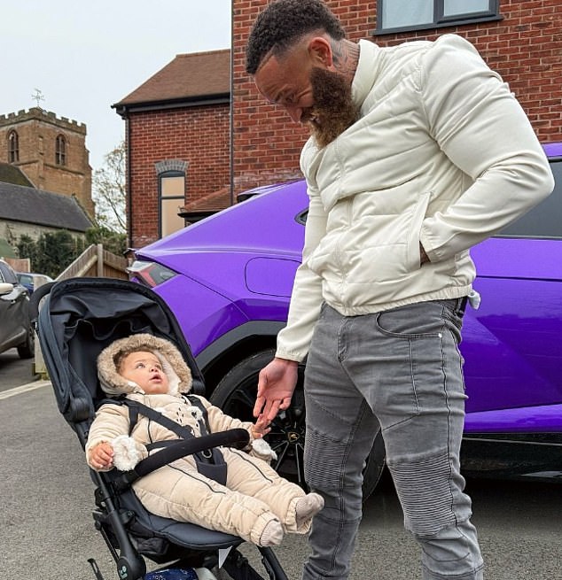 Ashley Cain has revealed he is welcoming a third child three years after the death of his daughter Azaylia (pictured with son)