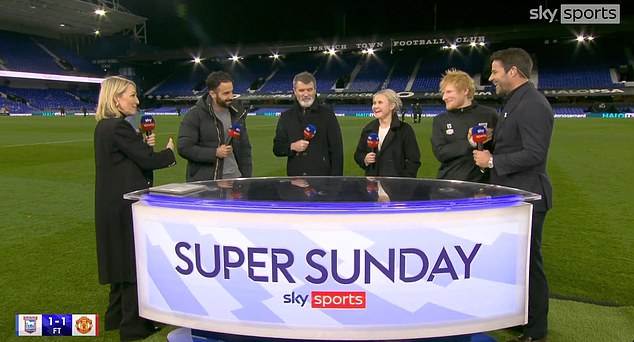 Ruben Amorim's first post-match interview as Man United boss was interrupted by Ed Sheeran