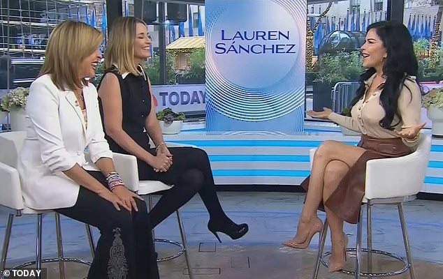 Awkward moment Lauren Sanchez calls out Today hosts for asking