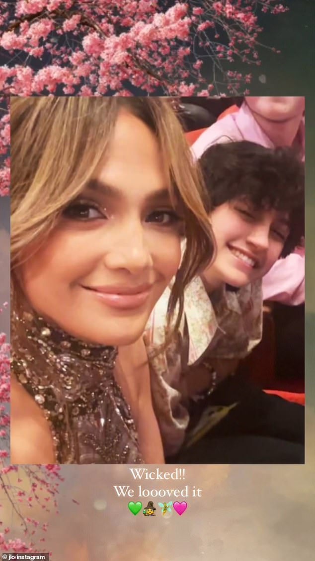 Meanwhile, his ex Jennifer Lopez brought her child, Emme Muñiz, to the Wicked premiere in Los Angeles on Saturday