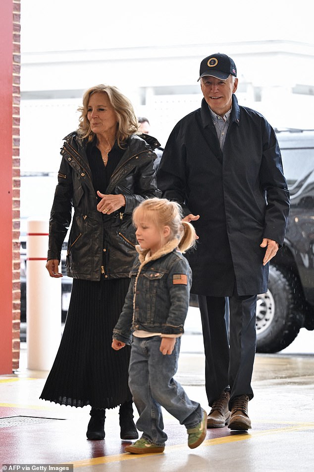 President Joe Biden, First Lady Jill Biden and grandson Beau visit the Nantucket Fire Department