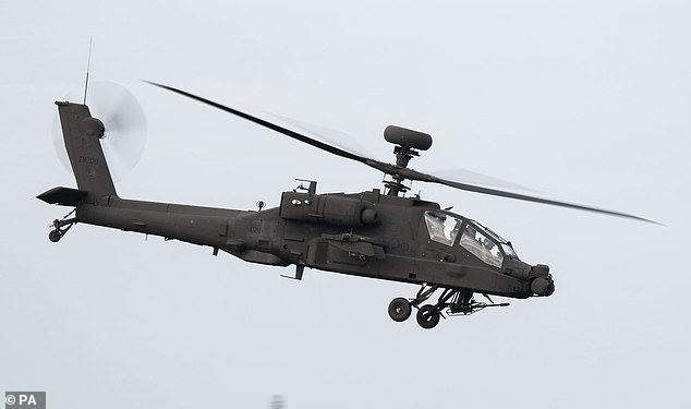 The total cost of the entire fleet of Apache helicopters purchased in the United States was $560 million (£412 million)