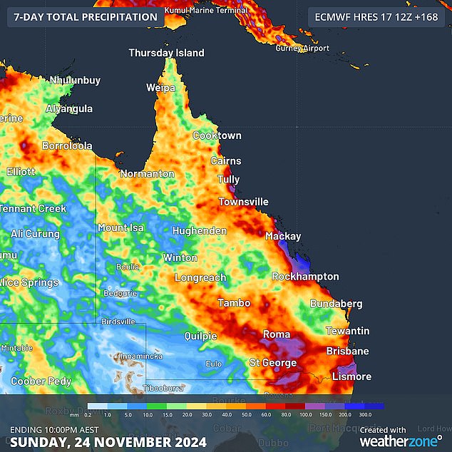 A low pressure system could form, increasing the risk of flooding to coastal towns in Queensland