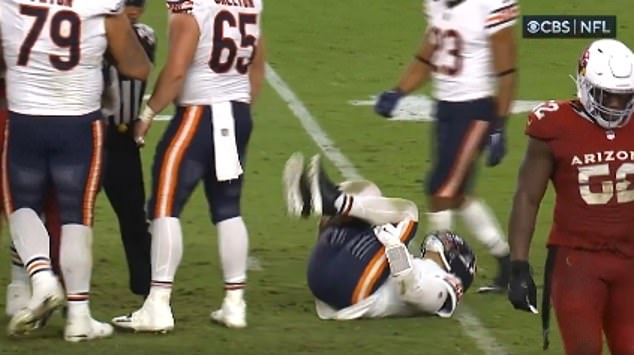 Caleb Williams was injured in the final seconds of Chicago Bears vs Arizona Cardinals