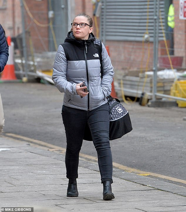 Ashley McGovern left a terrified boy in a deserted forest and then tried to cover her tracks by claiming the child was missing. She is pictured here at the High Court in Glasgow, where she yesterday pleaded guilty to child abuse