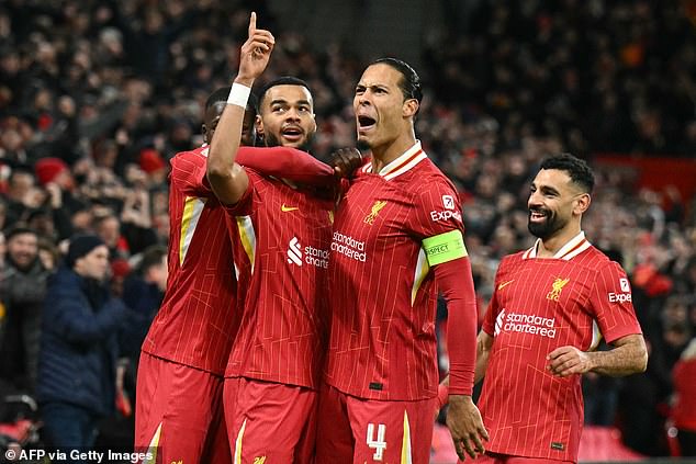 Liverpool are top of the table at the end of matchday five of the Champions League phase