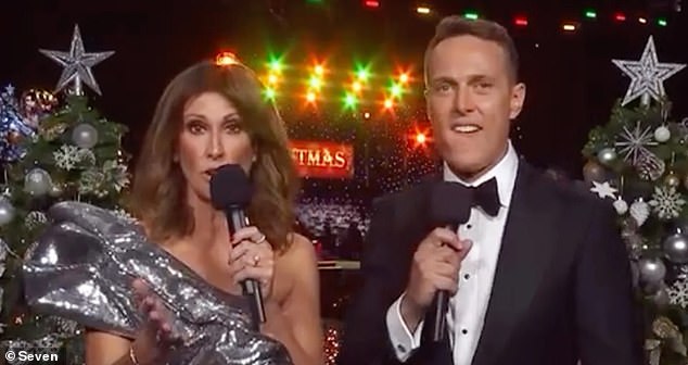 Channel Seven have offered fans a festive treat after announcing their Carols in the Domain will be broadcast live from Sydney on Saturday, December 21. Pictured: Presenters Natalie Barr and Matt Shirvington