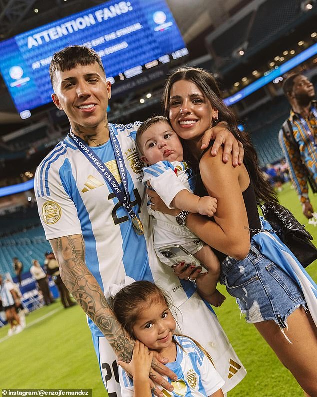 Enzo Fernandez has divorced his childhood sweetheart and mother of his children Valentina Cervantes