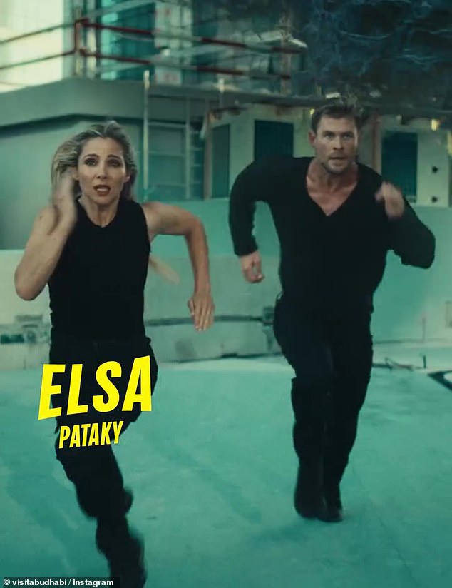 Chris Hemsworth, 41, (right) and wife Elsa Pataky, 48, (left) sparked controversy on Tuesday when they starred in a tourism advert for Abu Dhabi