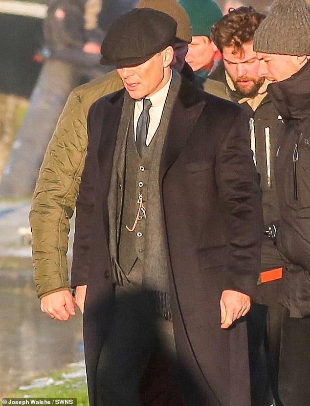 Cillian Murphy returned to the Dudley canals on Wednesday as filming began for the upcoming feature-length edition of Peaky Blinders