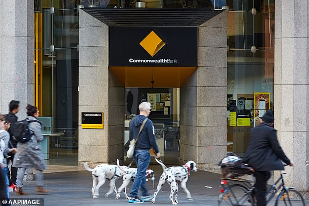 The Commonwealth Bank has warned that the economy is growing only half as fast as population growth (pictured is a branch in Sydney)