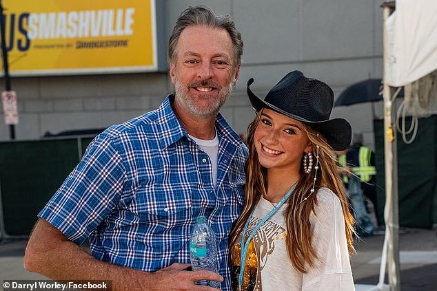 The teenage daughter of country star Darryl Worley has been rushed to the hospital after a horrific car crash in Nashville. (Photo: Worley and his 16-year-old daughter Savannah)