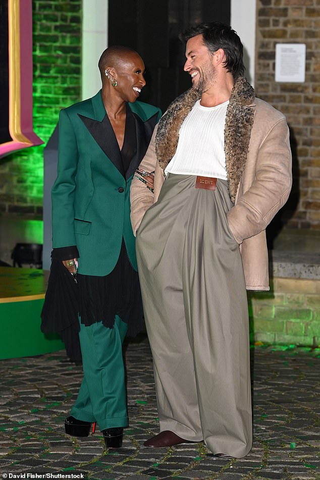 Cynthia Erivo, 37, was left laughing as she joined her co-star Jonathan Bailey, 36, at the Wicked photocall in Greenwich, London