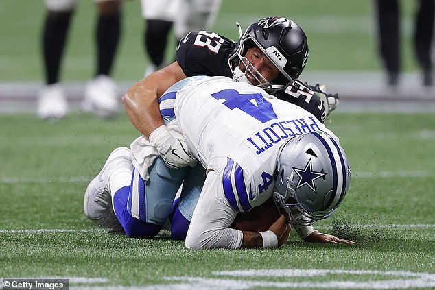 Dak Prescott was ruled out of Cowboys vs. Falcons due to a hamstring injury